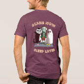 Spooky Vibes – Halloween Design Heren T-Shirt  Des (Achterkant)
