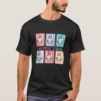 Spooky Vibes Halloween Ghosts Variety Zip T-shirt