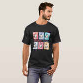 Spooky Vibes Halloween Ghosts Variety Zip T-shirt (Voorkant volledig)