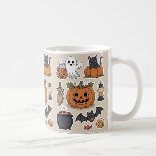 Spooky vibes Halloween gift Koffiemok (Rechts)