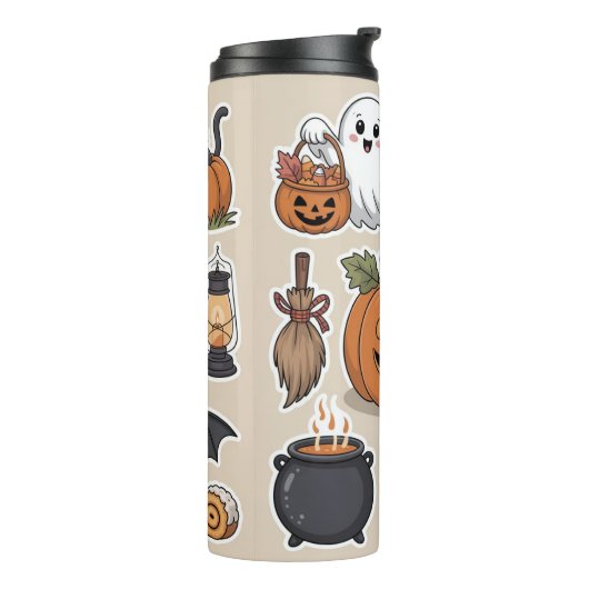 Spooky vibes Halloween gift Thermosbeker (Gedraaid links)