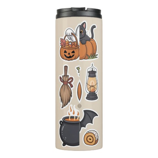 Spooky vibes Halloween gift Thermosbeker (Achterkant)