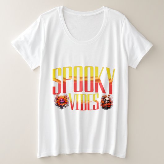 Spooky Vibes: Halloween grafisch T-shirt (Design voorkant)