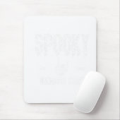 Spooky Vibes: Halloween grafisch T-shirt Muismat (Met muis)