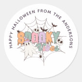 Spooky Vibes Halloween Groovy Treat Bag Sticker (Voorkant)