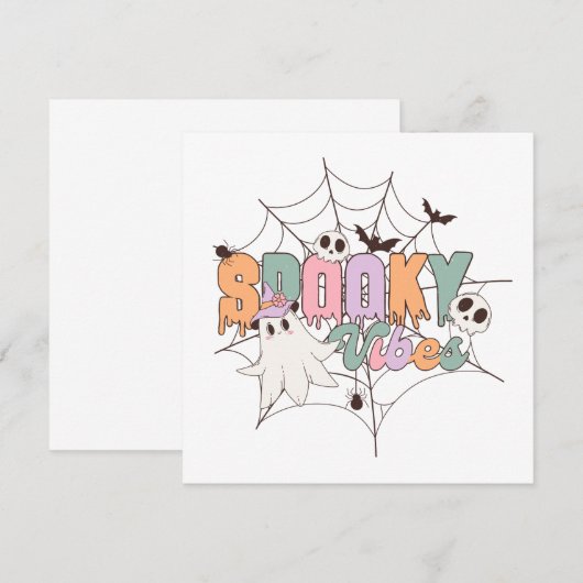 Spooky Vibes Halloween Kaart (Voorkant / Achterkant)