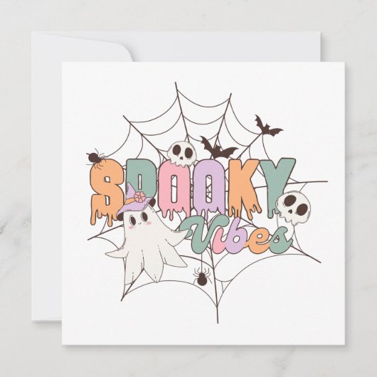 Spooky Vibes Halloween Kaart (Voorkant)