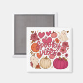 Spooky Vibes - Halloween Magneet (Voorkant / Achterkant)