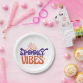 Spooky vibes Halloween Party Papieren Bordje (Feest)