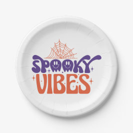 Spooky vibes Halloween Party Papieren Bordje