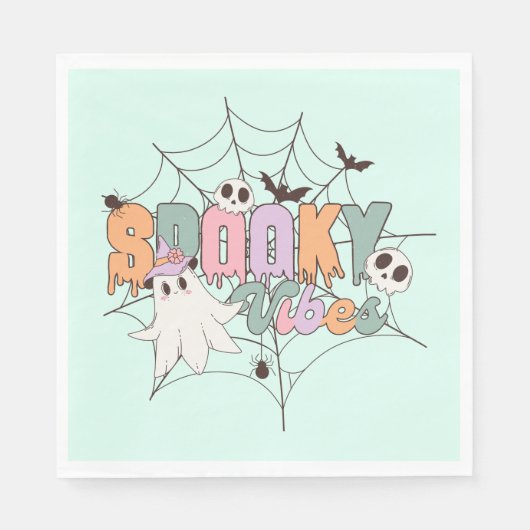 Spooky Vibes Halloween Servet (Voorkant)