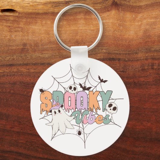 Spooky Vibes Halloween Sleutelhanger (Achterkant)