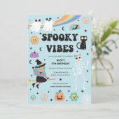 Spooky Vibes Halloween uitnodiging (Staand voorkant)