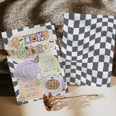 Spooky Vibes Halloween Verjaardagsuitnodiging Kaart