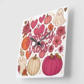 Spooky Vibes - Halloween Vierkante Klok (Hoek)