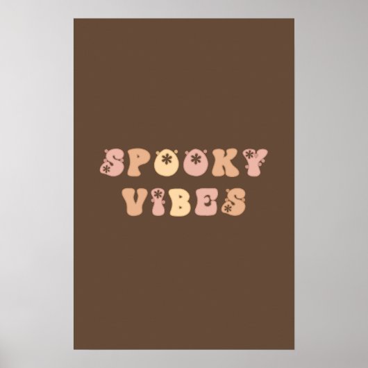 Spooky Vibes Halloween Wall Art Poster (Voorkant)