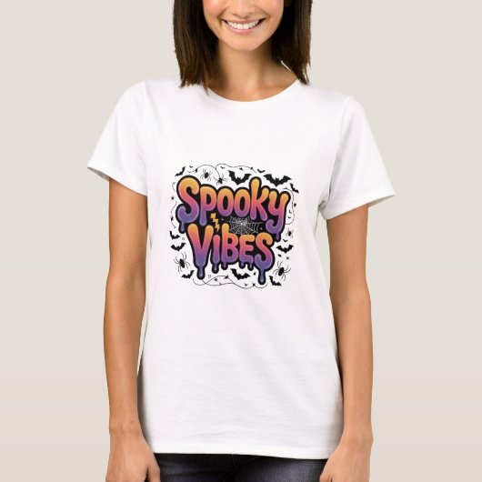 Spooky Vibes Halloween Women's T-Shirt (Voorkant)