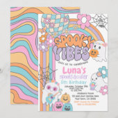 Spooky Vibes Hippie Halloween ANY AGE Kaart (Voorkant / Achterkant)