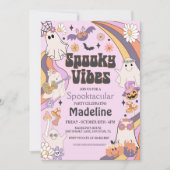 Spooky Vibes Hippie Halloween Party Kaart (Voorkant)