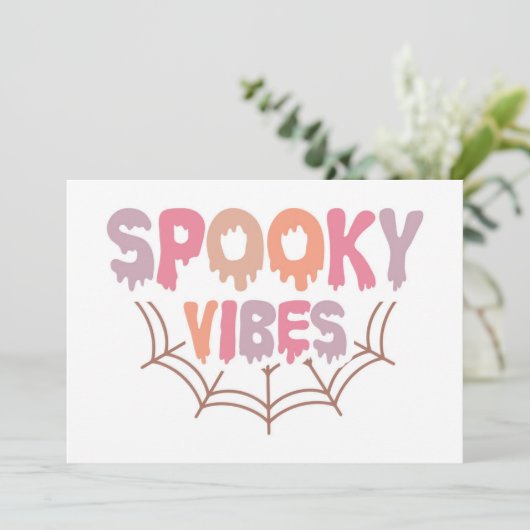 Spooky Vibes Kaart (Staand voorkant)