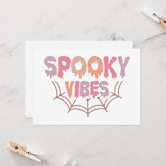 Spooky Vibes Kaart (Voorkant / Achterkant in situ)