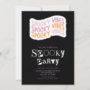 Spooky vibes moderne minimalistische Halloween Kaart