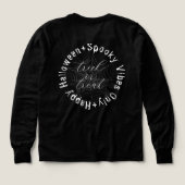 Spooky Vibes Only Familienaam Halloween T-shirt (Achterkant)