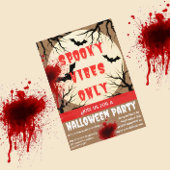 Spooky Vibes Only Halloween Bat en Bloedspetter Kaart