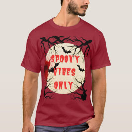 Spooky Vibes Only Halloween Bat en Bloedspetter T-shirt