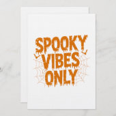 Spooky Vibes Only Halloween Kaart (Voorkant / Achterkant)