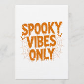 Spooky Vibes Only Halloween Kaart (Voorkant)