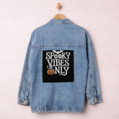 Spooky Vibes Only Halloween Luiaard Oversized T-Sh Denim Jacket (Hangar)