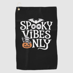 Spooky Vibes Only Halloween Luiaard Oversized T-sh Golfhanddoek