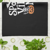 Spooky Vibes Only Halloween Luiaard Oversized T-sh Theedoek (Gevouwen)