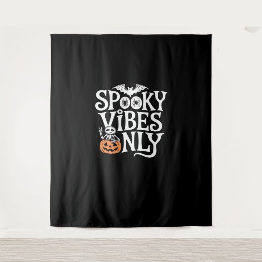 Spooky Vibes Only Halloween Luiaard Oversized T-sh Wandkleed (Voorkant)