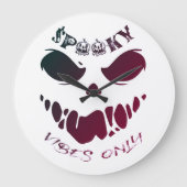 Spooky Vibes Only-Halloween Monster  Grote Klok (Voorkant)