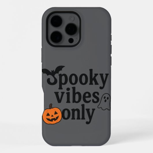 Spooky Vibes Only 🎃 | Halloween Sticker Design iPhone Hoesje (Achterkant)