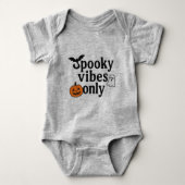  Spooky Vibes Only 🎃 | Halloween Sticker Design Romper (Voorkant)