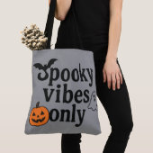  Spooky Vibes Only 🎃 | Halloween Sticker Design Tote Bag (Dichtbij)