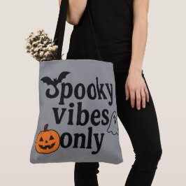 Spooky Vibes Only 🎃 | Halloween Sticker Design Tote Bag