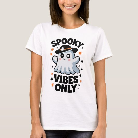 Spooky Vibes only Halloween T-shirt (Voorkant)