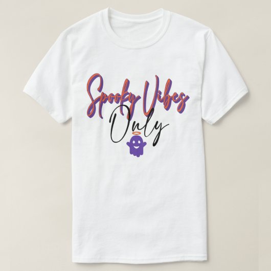 Spooky Vibes Only - Heksensilhouet Halloween T-shirt (Design voorkant)