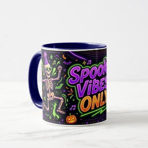 Spooky Vibes Only Neon Halloween Mok