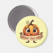 "Spooky Vibes Only" Pumpkin Magnet (Voorkant / Achterkant)