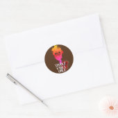 Spooky Vibes Only Red Smoke Skull Halloween Ronde Sticker (Envelop)