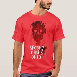 Spooky Vibes Only Red Smoke Skull Halloween T-shir T-shirt
