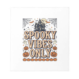 Spooky Vibes Only Vintage Halloween Shirt Design_1 Notitieblok