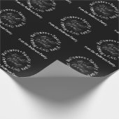 Spooky Vibes Only Zwart-wit Happy Halloween Cadeaupapier (Hoek)