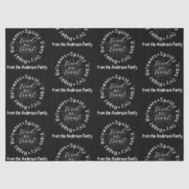 Spooky Vibes Only Zwart-wit Happy Halloween Tissuepapier