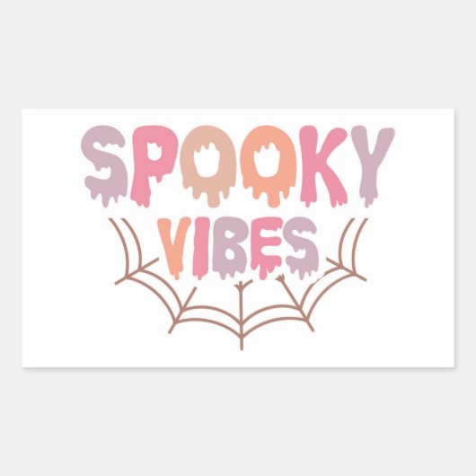 Spooky Vibes Rechthoekige Sticker (Voorkant)